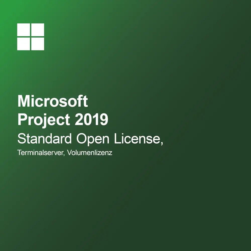 Microsoft Project 2019 Standard Open License, Terminalpalvelin, Volyymilisenssi
